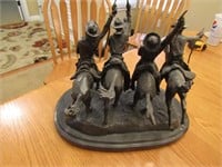 Frederic Remington coming through rye sculpture