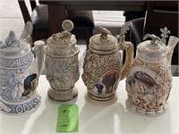 Flat of Collectible Avon Beer Steins