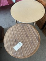 Rustic Round Table w glass top & Round Table