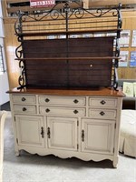 Buffet & Wought Iron Top  6 drawers 3 doors