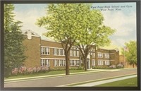 Vintage West Point H.S. Mississippi PPC Postcard