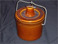 Unmarked Brown Canister with Lid