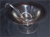 Clear Glass Whipped Cream Bowl & Ladle