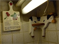 Vintage Hanging Strawberry & Corner Cow Shelf