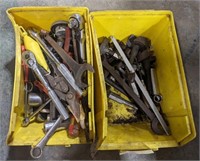 Assorted Tools Including Wrenches, Drill Bits