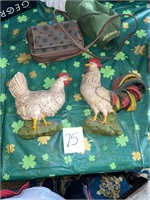 VTG Homco chicken & rooster wall plaques