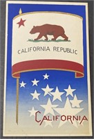Vintage California Republic Postcard PPC
