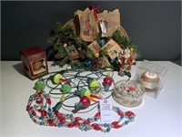 VTG Christmas, Santa, Ornaments, Bubble Lights &