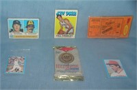 Group of vintage sports collectibles