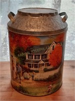 Vintage Metal Country Milk Can Decor