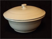 White Marked Covered Bowl & Lid