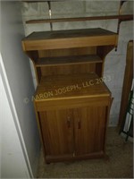Vintage Rolling Cabinet with Contents
