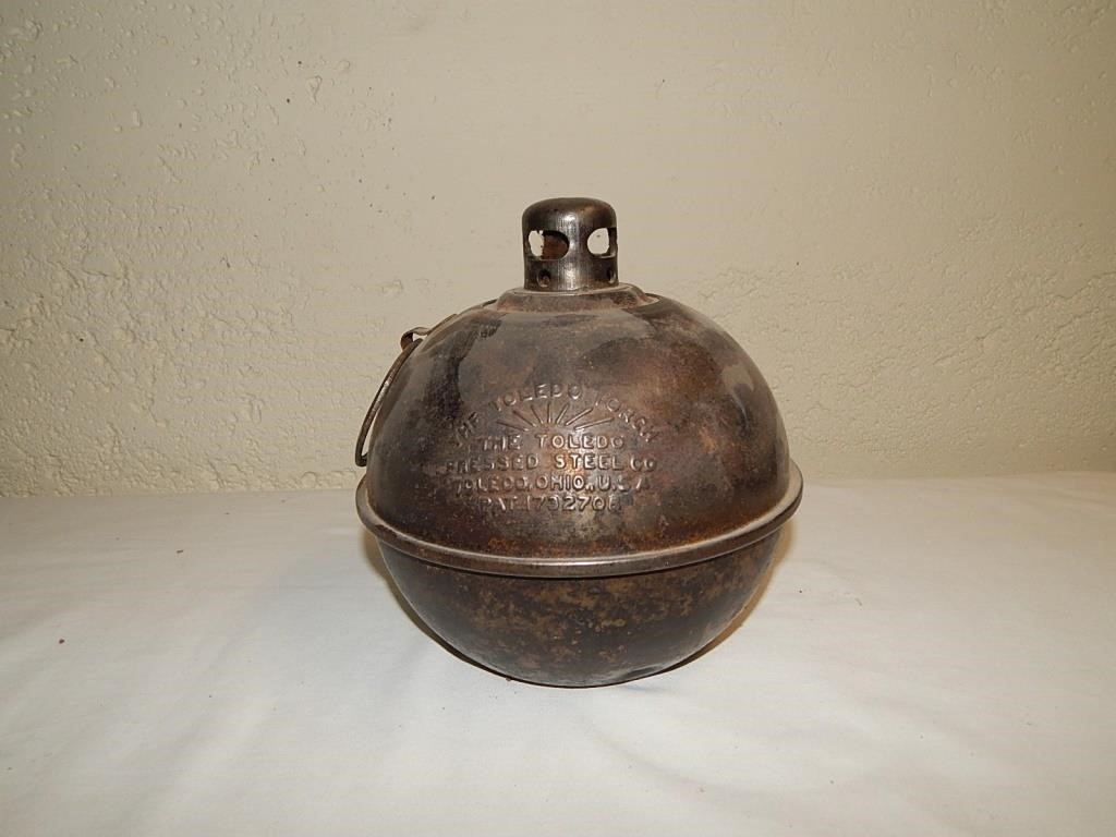 Vintage Toledo Road Flare Torch Pot