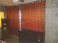 Vintage Red Curtains