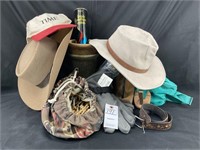 VTG Felt Hat, Belt, & Outdoors/Gardening
