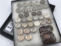 Collection of Coins Inclulding 11 Liberty