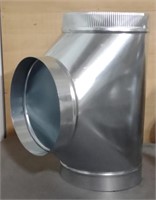 Galvanized Steel Full Flow Duct Tee, 9" x 19"