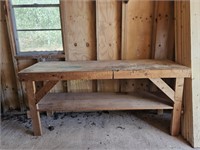 Outdoor Wood Shop Table