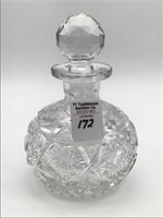 American Brillant Cut Glass Lg. Cologne Bottle