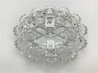 Ornate Cut Glass Dish (1 In Tall X 7 Inches Round)