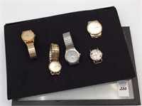 Lot of 5 Wristwatches Including
