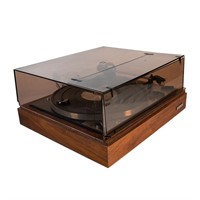 Dual 1229 Turntable w/Wood Cabinet and Cover