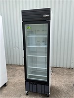 Habco SE-18 1-door glass refrigerator on casters