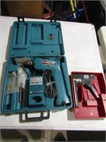 staple gun & makita cordless drill