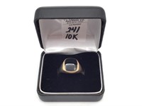 Men's 10 K Black Onyz Ring