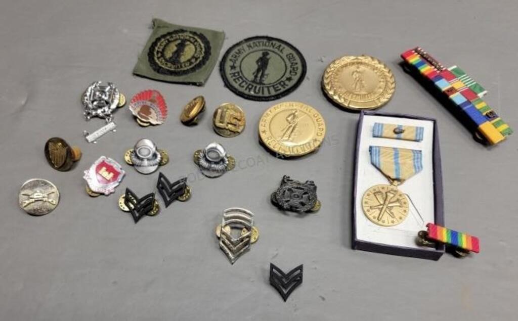 Military Pins & Medal