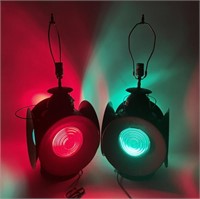 2 Electrified Handlan St Louis Railroad Lanterns