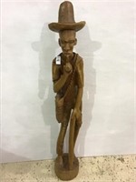 3 Foot 4 Inch Tall Carved Figural Man