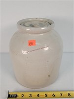 Stoneware 1 Gallon Jar w/ Cracked Lid