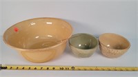 Stoneware/ Pottery 5" & 11" Bowls