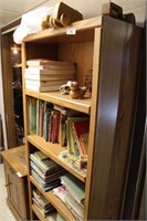 Oak finished bookcase