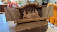 Olive wood Last Supper carving