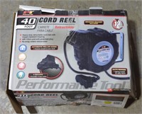 Performance Tool Inc, 40 Ft Cord Reel Retractable