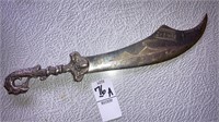 1946 Napoli engraved scimitar letter opener