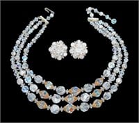 Laguna White Givre Crystal Necklace & Earring Set