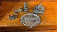 Lot of Metal Vatican Desk Display Items