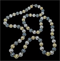 Napier Gold, Silver & Pewter Tone Bead Necklace