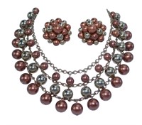 Vintage Dangle Necklace & Earring Set