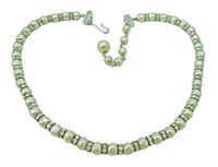 Baroque Pearl Bead & Rhinestone Rondele Necklace