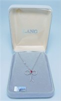 Vintage Lang July Birthstone Pendant Necklace