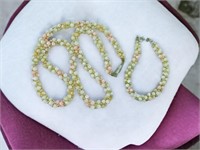Shell Bead Necklace & Bracelet Set