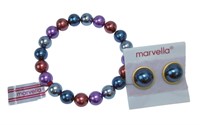 Vintage Marvella Bead Bracelet & Earring Set