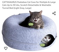 Peekaboo Cat Cav,e Light Gray, Large

*appears