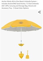 All-In-One Beach Umbrella System - Includes Sand