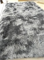 5'×7' super soft shag rug...blue/gray memory foam