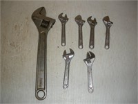 6 & 15 inch Adjustable Wrenches
